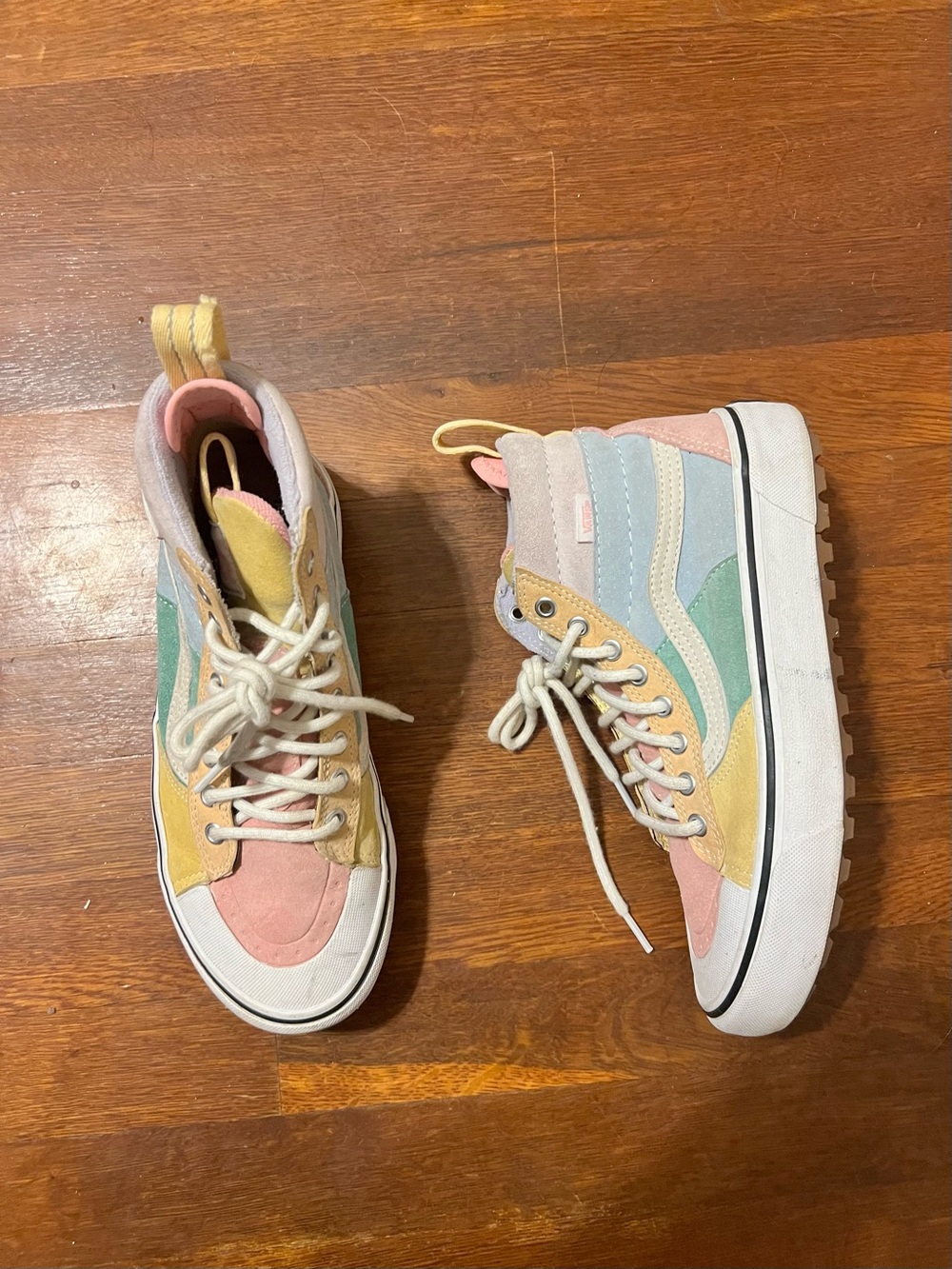 Vans Multi-Color Pastel High-Top Sneakers - Picture 2 of 6
